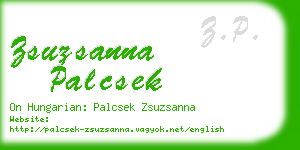 zsuzsanna palcsek business card